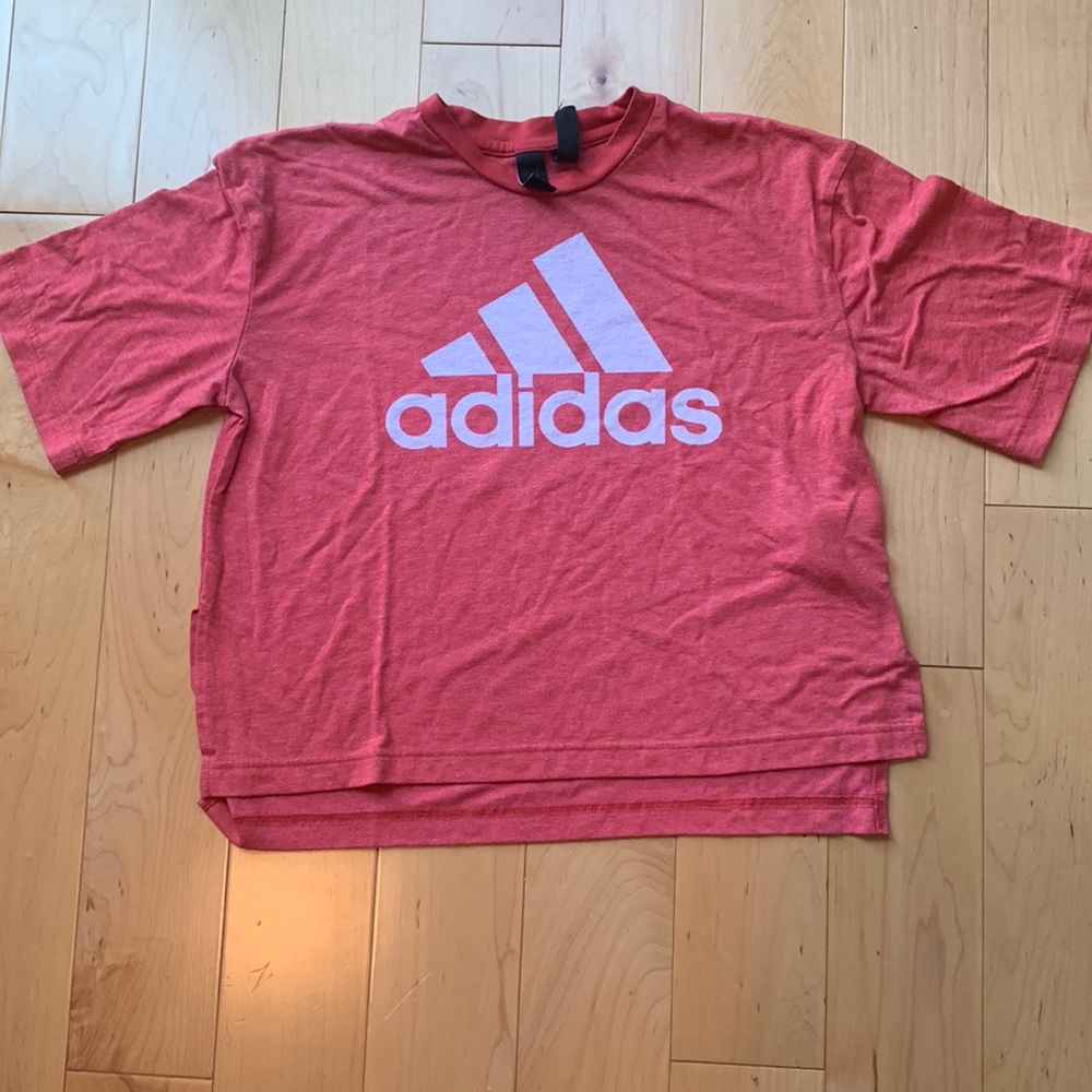 Size S Adidas Red Cropped T Shirt